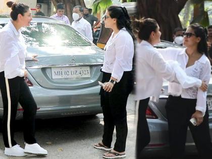 gossip video viral Kajol and Kareena Kapoor met on the road like this | Video: खूप दिवसानंतर भेटल्या अन् काजोल-करिनाच्या भर रस्त्यात गप्पा रंगल्या...!!