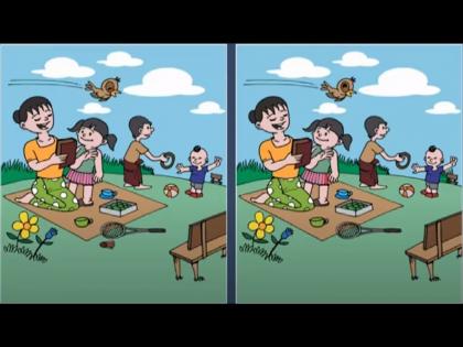 Optical illusion : Can you spot five differences in this image | Optical Illusion: एकासारख्या दिसणाऱ्या या फोटोत आहेत 5 फरक, शोधून दाखवा!