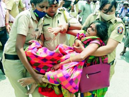 Vidarbha activists and police clash in Nagpur | नागपुरात विदर्भवादी आणि पोलिसांमध्ये उडाली धुमश्चक्री