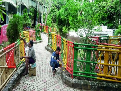 Tirdi bamboos enhance the beauty of the cemetery; A unique concept of an eco-friendly organization | तिरडीच्या बांबूंनी वाढविले स्मशानघाटाचे सौंदर्य; पर्यावरणप्रेमी संस्थेची अनोखी संकल्पना