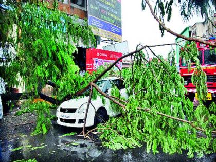 Heavy rain for one and a half hour in the city of Nashik | नाशिक शहरात दीड तास जोरदार पाऊस