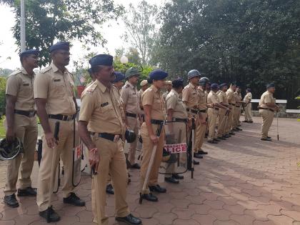 Kolhapur city forms a police camp | देशभर सुरू आंदोलनाच्या पार्श्वभूमीवर कोल्हापूर शहराला पोलीस छावणीचे रूप