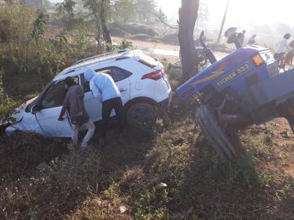 bjp leader anand ganyarpawar died on the spot in car tractor collision | कार-ट्रॅक्टरची भीषण धडक, भाजप नेत्याचा जागीच मृत्यू; ट्रॅक्टरचे दोन तुकडे