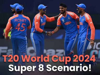 T20 World Cup 2024 Super 8 Scenario- Four teams have ensured progression to the Super 8 of the T20 World Cup, leaving the rest to fight for the remaining four spots, Australia and India have been both slotted into Group 1  | ICC कडून Super 8 साठी पात्र ठरलेल्या ४ संघांची २ गटांत विभागणी; ४ जागांसाठी टफ फाईट 