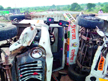 Three killed in a triple accident near Junoni | जुनोनीजवळ तिहेरी अपघातात कुकटोळीच्या दोघांसह तिघे ठार