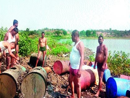 Police dismantle handcuffs near Darna dam | दारणा धरणाशी असलेल्या हातभट्ट्या पोलिसांकडून उद्ध्वस्त