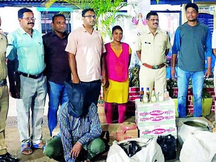 Ammunition raid on the backdrop of Holi | होळीच्या पार्श्वभूमीवर दारु अड्ड्यावर धाड