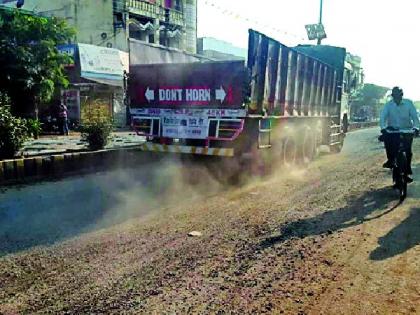 Due to dusty citizens' health risks | धुळीमुळे नागरिकांचे आरोग्य धोक्यात