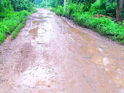 The Bijepar-Maramjob road became muddy | बिजेपार-मरामजोब रस्ता झाला चिखलमय The Bijepar-Maramjob road became muddy | बिजेपार-मरामजोब रस्ता झाला चिखलमय