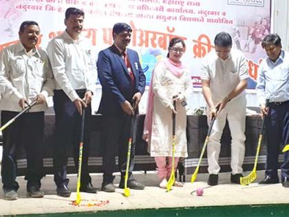 Start state level floorball events | राज्यस्तरीय फ्लोअरबॉल स्पर्धांना प्रारंभ