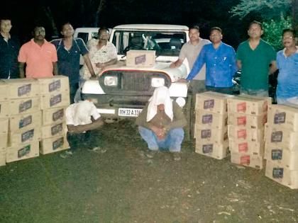 An amount of 9.94 lakhs was seized with liquor | दारूसाठ्यासह ९.९४ लाखाचा मुद्देमाल जप्त