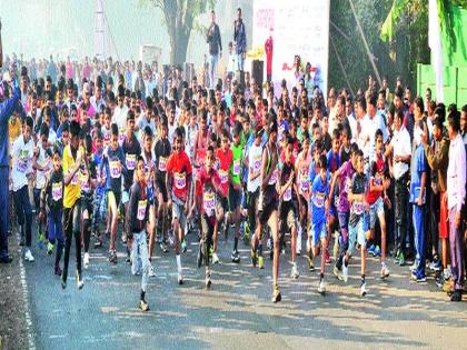  Run Mini Marathon Tournament at Nashik Road | नाशिकरोड येथे रन मिनी मॅरेथॉन स्पर्धा