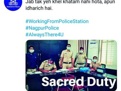 Bachchanstyle challenges Nagpur police to 'Corona'; | नागपूर पोलिसांचे ‘कोरोना’ला बच्चनस्टाईल आव्हान; जब तक ये खेल खतम नहीं होता, अपुन इधरिच है...!