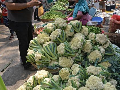 Two pots of plower at Rs 10, pulses stable | प्लॉवर दहा रुपयाला दोन गड्डे, कडधान्य स्थिर : उष्मा वाढल्याने लिंबूच्या दरात वाढ