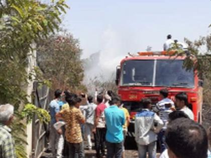 The fire started at the park near the Dussera grounds | दसेरा मैदानाजवळ उद्यानाला लागली आग The fire started at the park near the Dussera grounds | दसेरा मैदानाजवळ उद्यानाला लागली आग