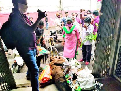 आयुक्तांच्या दालनासमोर आणून टाकला कचरा