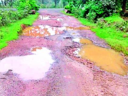 Potholes in pits on the tar roads in Sihora area | सिहोरा परिसरातील डांबरी रस्त्यांवर खड्डेच खड्डे