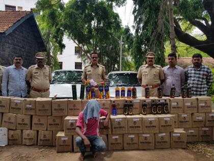 Goa confiscated liquor seized; Youth custody | गोवा बनावटीची दारू जप्त; युवक ताब्यात