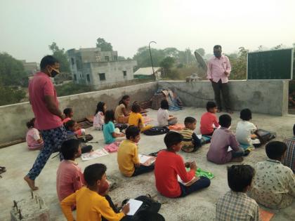 School on the rooftops | ओढरेत भरतेय गच्चीवर शाळा