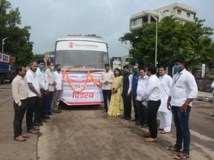 Sinnarla Corona Chariot for Public Awareness | सिन्नरला कोरोना जनजागृतीसाठी चित्ररथ