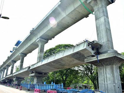 Six spine added to the double-decker bridge of Metro | मेट्रोच्या डबलडेकर पुलाला जोडले ‘सहा स्पाईन’