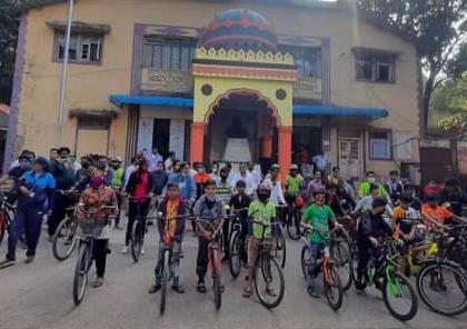 Cycle rally at Igatpuri under my Vasundhara Abhiyan | माझी वसुंधरा अभियाना अंतर्गत इगतपुरीत सायकल रॅली