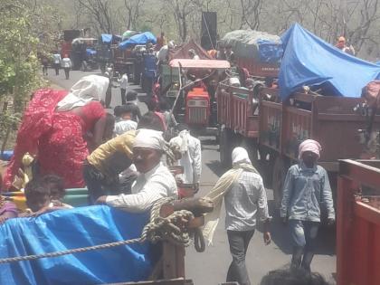  Two thousand laborers stranded in Madhya Pradesh | मध्यप्रदेशात अडकलेले दोन हजार मजूर दाखल