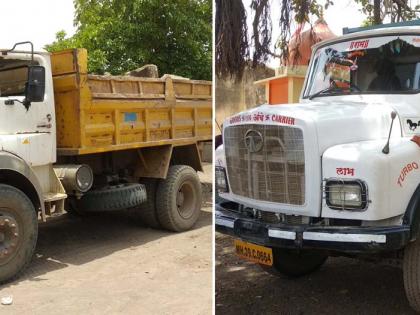 Minor mineral dump leaves in two hours | गौण खनिजाचे डंपर दोन तासात सोडले Minor mineral dump leaves in two hours | गौण खनिजाचे डंपर दोन तासात सोडले