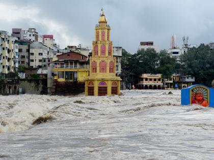 Gangapur Dam One hundred percent: All doors open | गंगापूर धरण शंभर टक्के : सर्व दरवाजे खुले