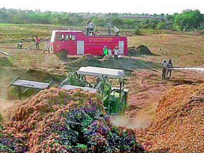 Fire of Shri Saabhi Agrotech | श्री साबाजी अ‍ॅग्रोटेकला आग