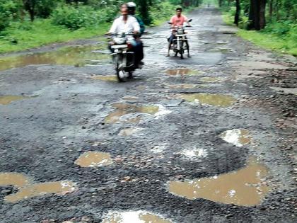 Sironcha highway disturbance | सिरोंचा महामार्गाची दुरवस्था Sironcha highway disturbance | सिरोंचा महामार्गाची दुरवस्था