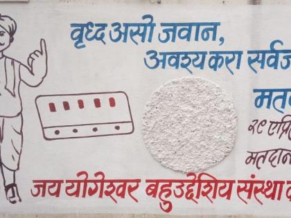 Voting public awareness, talking to the walls | मतदान जनजागृती, भिंती बोलूं लागल्या