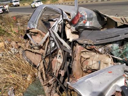 Father and son of Jalgaon Nimbayati die in an accident near Nagar | नगरजवळ जळगाव निंबायतीच्या पिता-पुत्राचा अपघातात मृत्यू