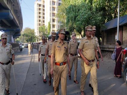 In the wake of Ramadan Eid, proper police deployment in Bhiwandi | रमजान ईदच्या पार्श्वभूमीवर भिवंडीत चोख पोलीस बंदोबस्त