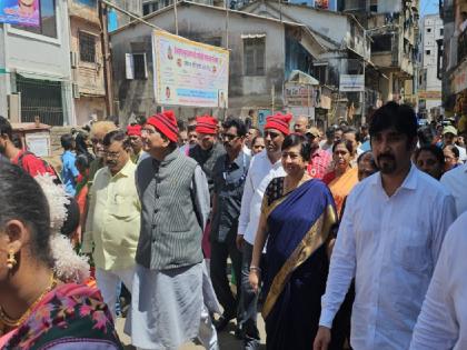 Union Minister Piyush Goyal was overwhelmed by the welcome of the Versovakars | वर्सोवाकरांच्या स्वागताने भारावले केंद्रीय मंत्री पियुष गोयल