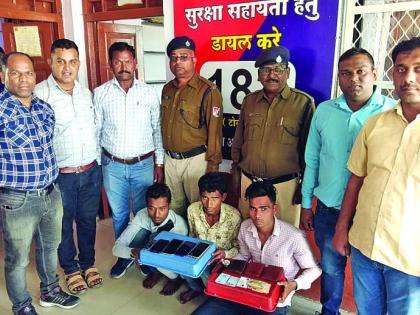  Three arrested for traveling in a train for burglary | रेल्वेगाडीत चोऱ्या करण्याच्या उद्देशाने फिरणाऱ्या तिघांना अटक