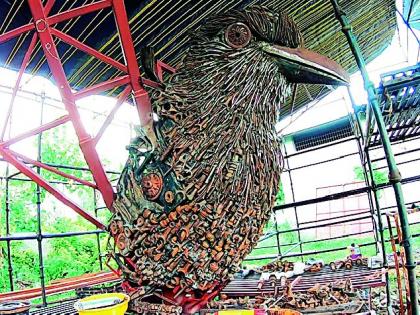 City bird sculptures are taking shape in Sevagram | सेवाग्रामात आकारास येतेय शहरपक्ष्याचे शिल्प