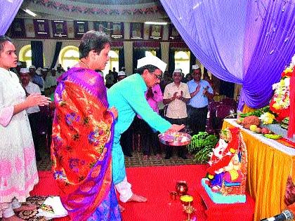  Manapati Ganapati's life prima facie | महापालिकेच्या मानाच्या गणपतीची प्राणप्रतिष्ठा