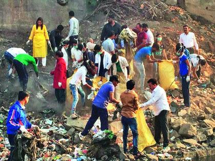  Nandini river edge became clean | नंदिनी नदीचा काठ झाला स्वच्छ