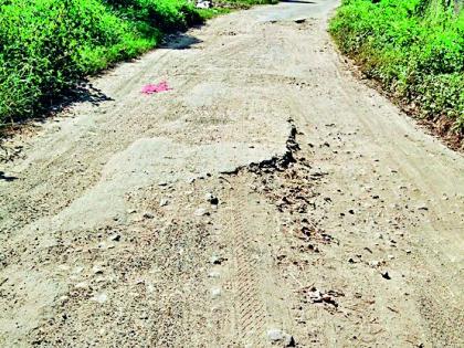 Road carriage | रस्त्यांची दैना वाहनधारकांच्या जीवावर