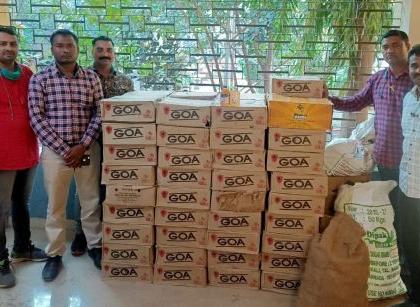 Raid on illegal liquor factory at Horafali, seizure of liquor worth Rs | होराफळी येथे अवैध दारू कारखान्यावर धाड, साडेपाच लाखांचा मद्यसाठा जप्त