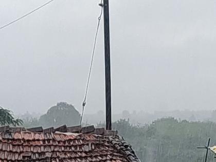 Due to the heavy presence of rain in Pandane, Baliraja was relieved | पांडाणेत पावसाच्या जोरदार हजेरीमुळे बळीराजा सुखावला