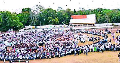 The Election Commission's signature of 6 thousand youths came true | ६ हजार तरुणांनी साकारले निवडणूक आयोगाचे चिन्ह