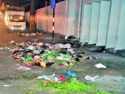 The heap of cache in the city | शहरात कचयाचे ढीग