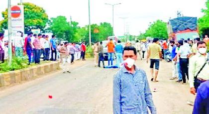 Murder of a youth in Lohar all day long | लोहारात भरदिवसा युवकाचा खून Murder of a youth in Lohar all day long | लोहारात भरदिवसा युवकाचा खून