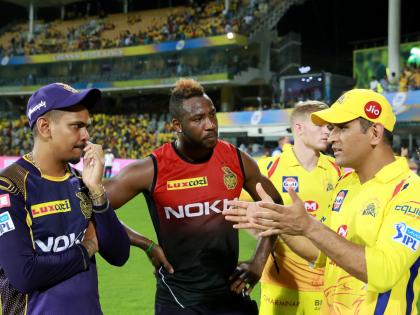 IPL 2019: MS Dhoni still thinking about Andre Russell's innings in 2018 | IPL 2019 : धोनीने सामन्यापूर्वीच घेतलाय का रसेलचा धसका, पाहा हा व्हिडीओ...