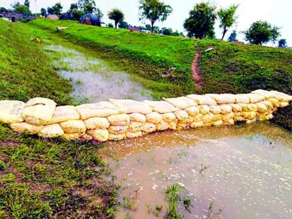 The Bawanthadi canal overflowed in Bori Shivara | बोरी शिवारात बावनथडीचे नहर तुंबले The Bawanthadi canal overflowed in Bori Shivara | बोरी शिवारात बावनथडीचे नहर तुंबले