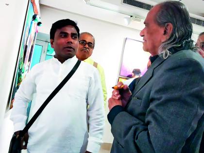 Hansraj Gawale's painting is honored in Delhi | हंसराज गवळे यांच्या चित्रकलेचा दिल्लीत गौरव