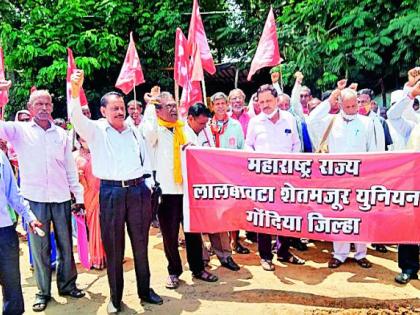 Agricultural Workers' Union staged a protest at the Collector's Office | शेतमजूर युनियनने काढला जिल्हाधिकारी कार्यालयावर मोर्चा