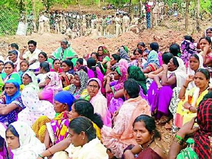 The movement of Sri Ramnagar residents started on the third day | श्रीरामनगरवासीयांचे आंदोलन तिसऱ्याही दिवशी सुरूच The movement of Sri Ramnagar residents started on the third day | श्रीरामनगरवासीयांचे आंदोलन तिसऱ्याही दिवशी सुरूच
